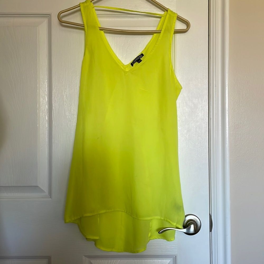 Express Lime Green Top Shirt size small s